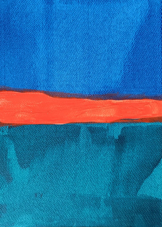 'Silent Flame Cascade' 2026/224 Painting Original Artwork (ART-8030-120020) - Handpainted Art Painting - 8in X 11in