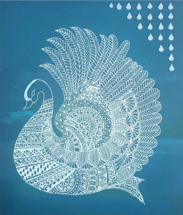 Serenity Swan – Mandala Grace” (PRT-18077-120007) - Canvas Art Print - 20in X 24in