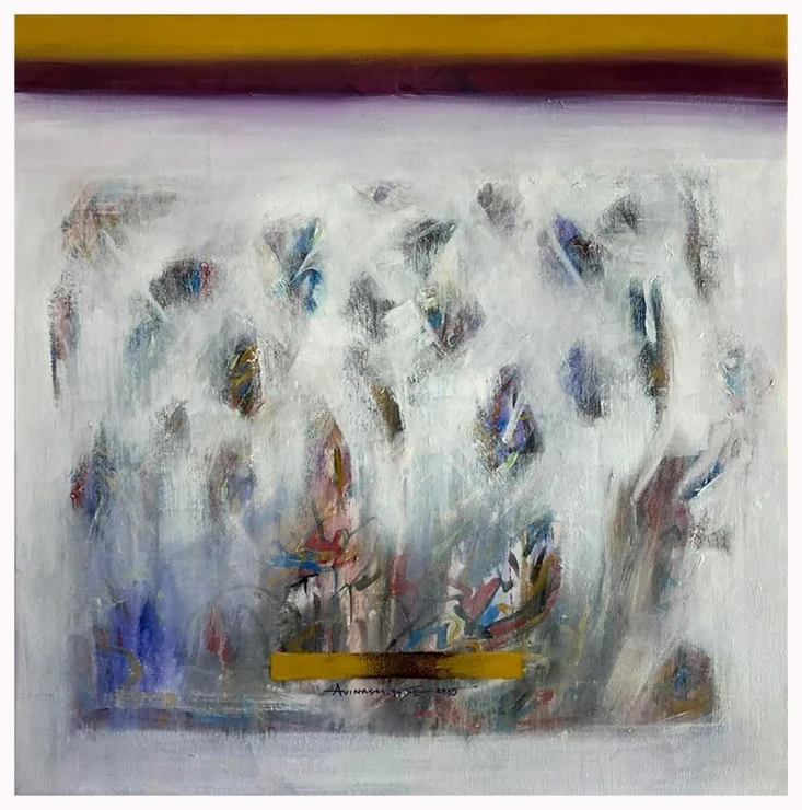 Soft Convergence (ART-8069-120154) - Handpainted Art Painting - 30in X 30in