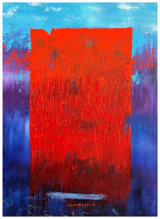 Silent Collision (ART-8069-120158) - Handpainted Art Painting - 18in X 24in