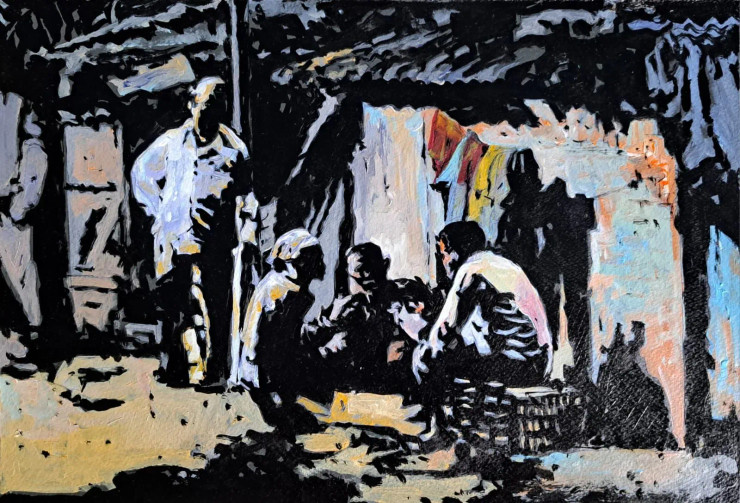 Slum (PRT-18009-120357) - Canvas Art Print - 30in X 20in