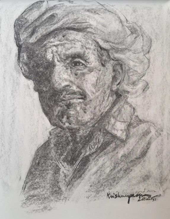 Old Man (PRT-18009-120350) - Canvas Art Print - 19in X 24in