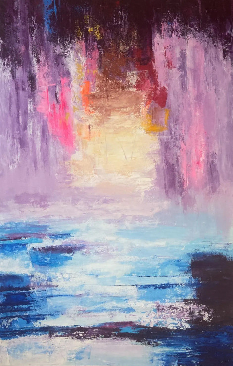 Pastel Glow (PRT-8156-120133) - Canvas Art Print - 31in X 48in