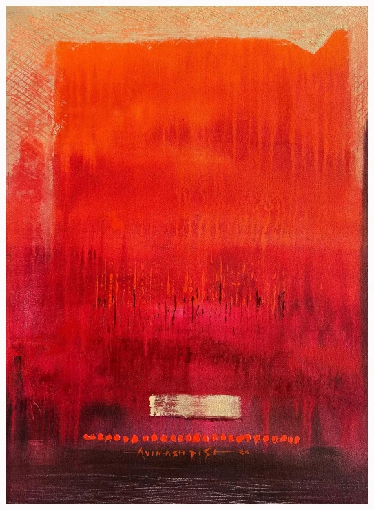 Scarlet Passage (ART-8069-120157) - Handpainted Art Painting - 18in X 24in