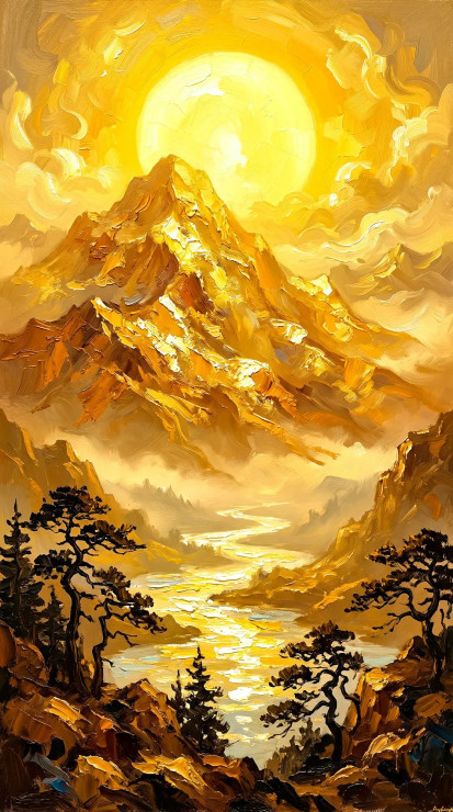 Whispers Of The Shimmering Gorge (PRT-15697-120766) - Canvas Art Print - 33in X 60in