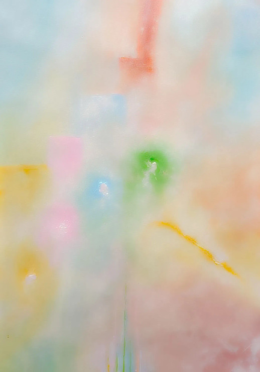 Ethereal Pastel Abstract Painting (ART-8156-120861) - Handpainted Art Painting - 15in X 22in