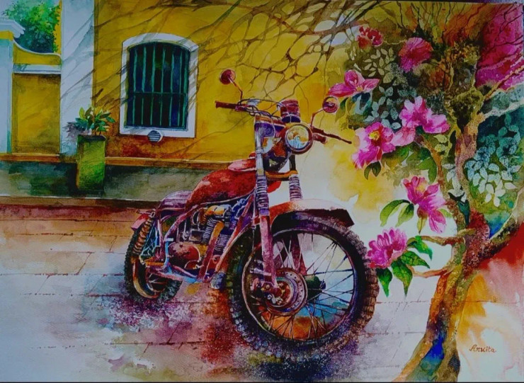 SPRING (ART-8538-120931) - Handpainted Art Painting - 30in X 22in