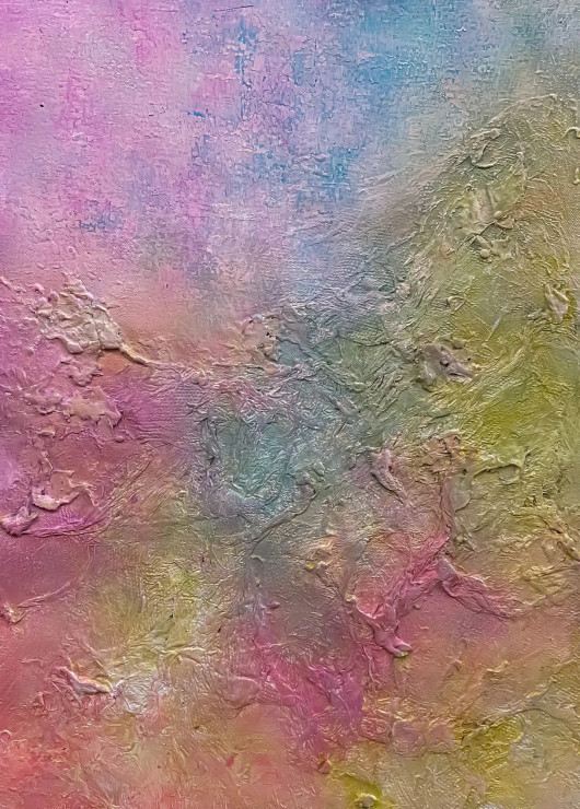 Pastel Textured Abstract Soft Gradient Modern Wall Art (ART-8156-121255) - Handpainted Art Painting - 15in X 21in