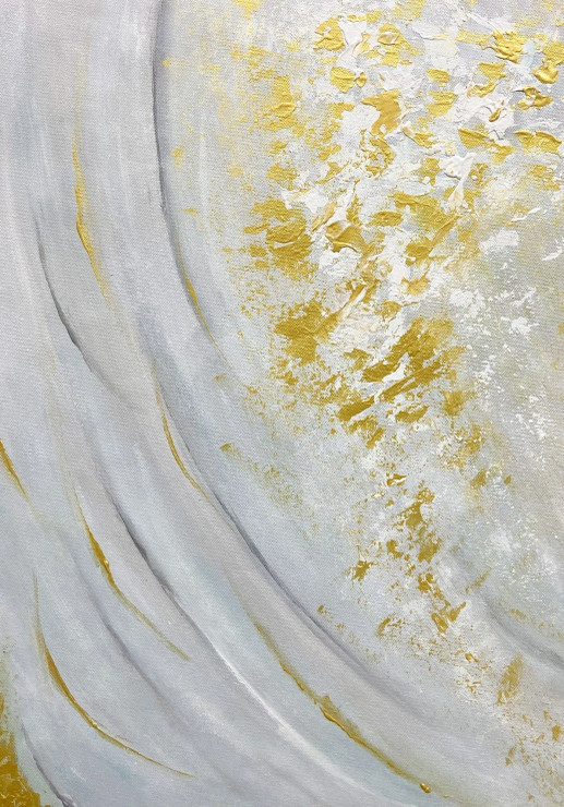 Ethereal Gold Flow (PRT-8156-121522) - Canvas Art Print - 17in X 24in