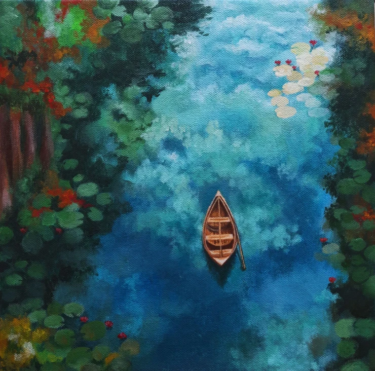 Still Waters (ART-8857-121798) - Handpainted Art Painting - 11in X 11in