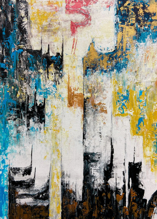 Abstract City Dreams (PRT-8156-121764) - Canvas Art Print - 17in X 24in