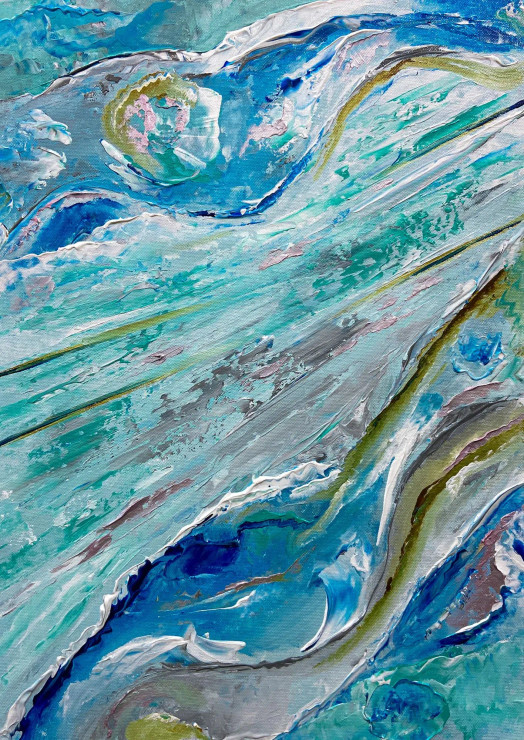 Blue Horizon Texture (PRT-8156-121766) - Canvas Art Print - 17in X 24in