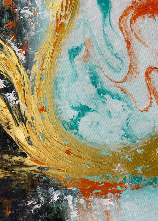Abstract Sunset Wave (PRT-8156-121776) - Canvas Art Print - 17in X 24in