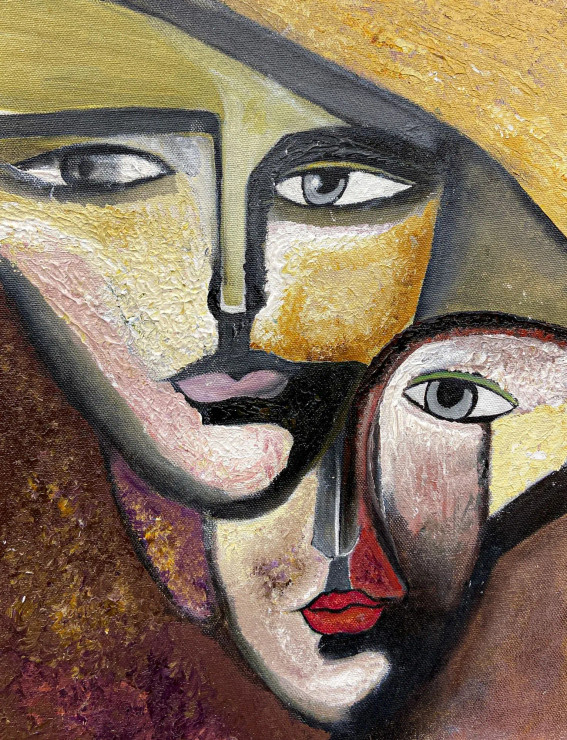 Faces Of Untold Stories (PRT-8156-121785) - Canvas Art Print - 14in X 18in