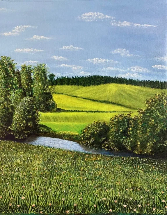 Whispering Meadows (ART-18425-122087) - Handpainted Art Painting - 20in X 24in