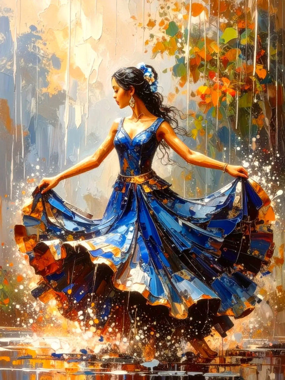 Grace In Every Raindrop (PRT-17594-122159) - Canvas Art Print - 13in X 18in