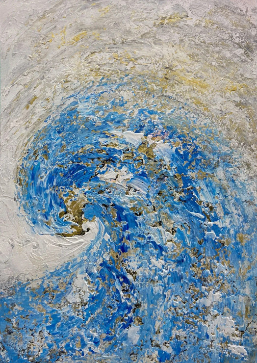 Tidal Wave Burst (PRT-8156-122131) - Canvas Art Print - 13in X 18in