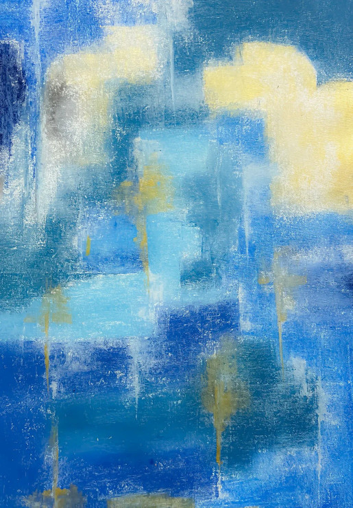 Sky Reflection Abstract (PRT-8156-121876) - Canvas Art Print - 17in X 24in