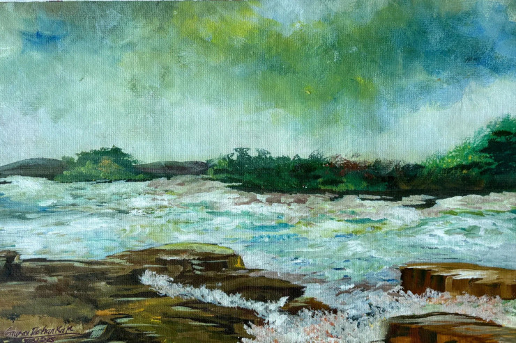 Mindscape (ART-18487-122166) - Handpainted Art Painting - 20in X 13in