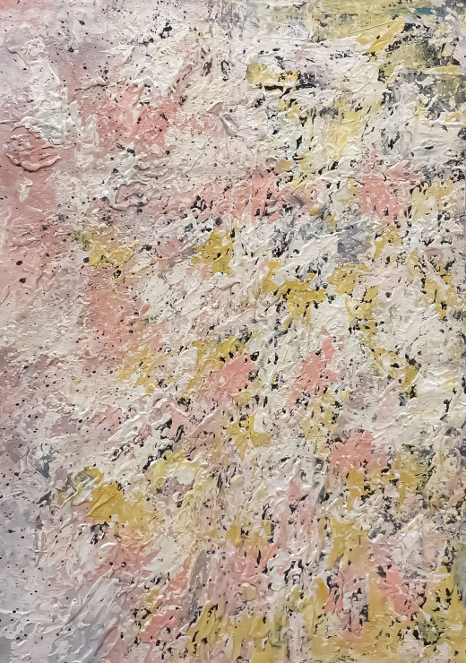 Textured Blush Elegance (PRT-8156-122071) - Canvas Art Print - 17in X 24in