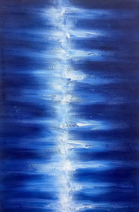 Midnight Light Passage (ART-8156-122030) - Handpainted Art Painting - 10in X 15in