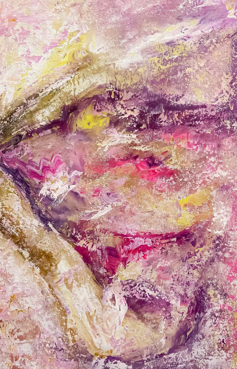 Blush Dreamscape Flow (ART-8156-121997) - Handpainted Art Painting - 10in X 15in