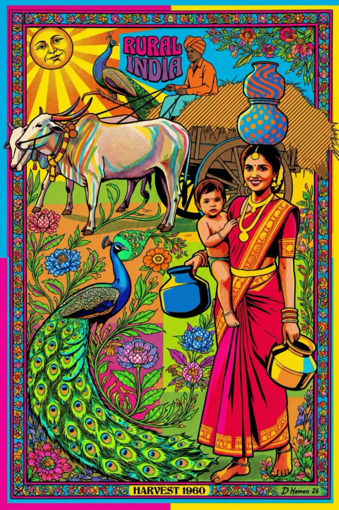 Chromatic Heritage (PRT-18374-122262) - Canvas Art Print - 24in X 36in
