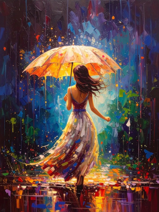 Dance Through Challenges (PRT-17594-122334) - Canvas Art Print - 13in X 18in