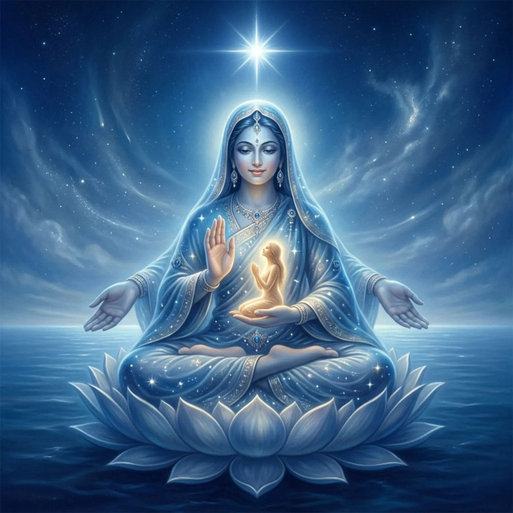 Tara Ma - The Shore Of Liberation | Journey's End | Divine Freedom Awaits (PRT-8740-122401) - Canvas Art Print - 12in X 12in