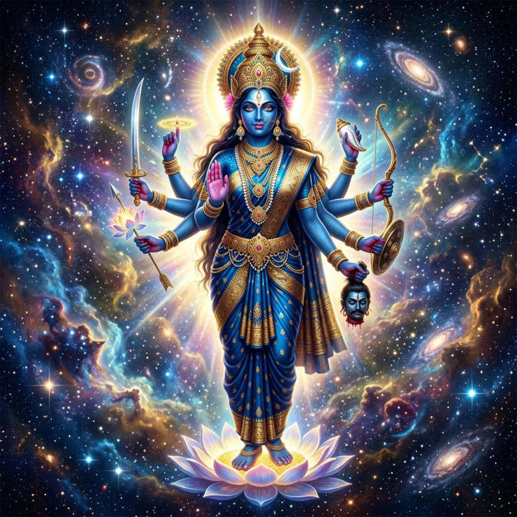 Tara Ma - The Guide Star | Goddess Who Leads Across Samsara (PRT-8740-122396) - Canvas Art Print - 12in X 12in