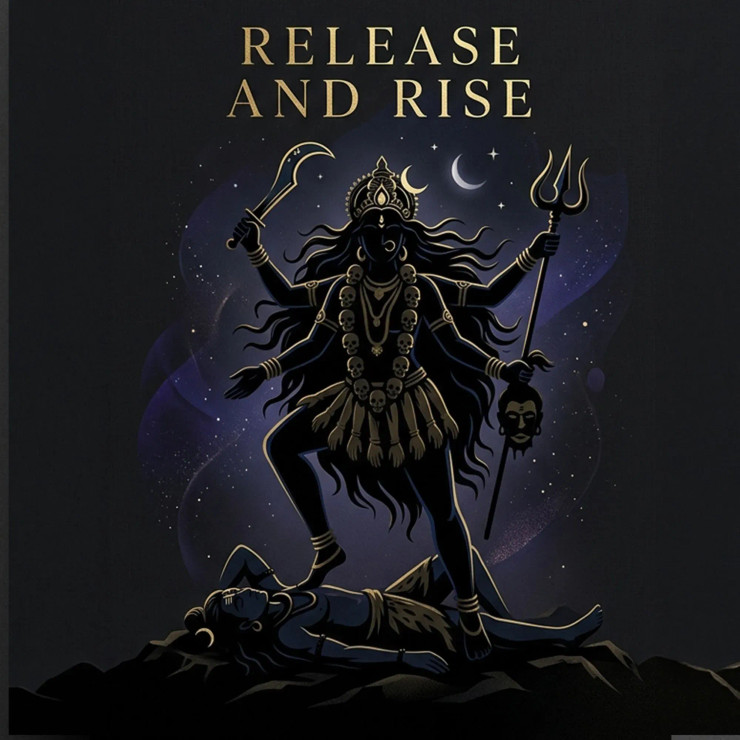 Kali Ma - The Infinite Release | Surrender Into The Void | Ultimate Liberation (PRT-8740-122395) - Canvas Art Print - 12in X 12in