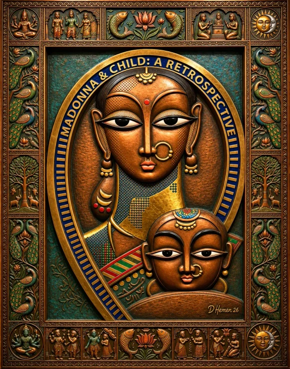 Yashoda And Krishna (PRT-18374-122504) - Canvas Art Print - 24in X 30in