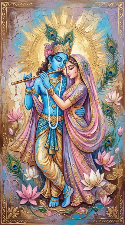 Peace Arrives With Divine Presence (PRT-15697-122642) - Canvas Art Print - 33in X 60in