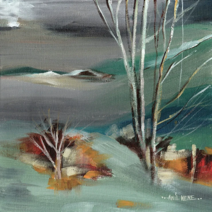 Abstract Landscape 23 (ART-924-122648) - Handpainted Art Painting - 12in X 12in