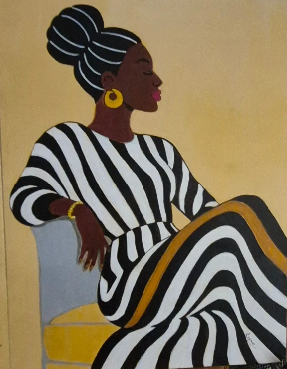 Bold And Beautiful (ART-18620-122802) - Handpainted Art Painting - 12in X 16in