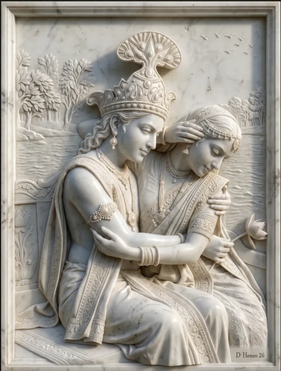 Eternal Resonance In Marble (PRT-18374-122680) - Canvas Art Print - 23in X 30in