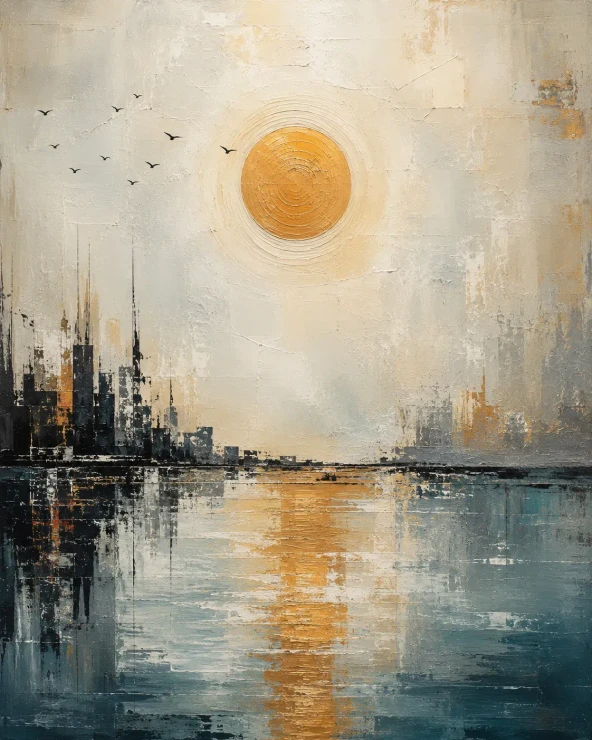 Abstract Landscape Scenery Painting (ART-3319-122862) - Handpainted Art Painting - 30in X 36in