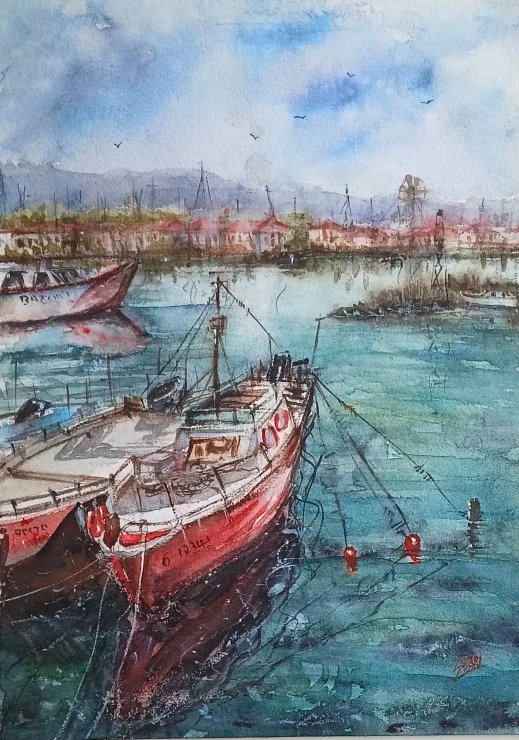 Seascape 2 (ART-7460-122893) - Handpainted Art Painting - 12in X 16in