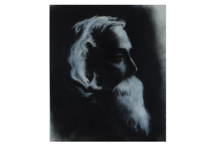 charcoal,tagore,shade,Tagore,ART_35_11212,Artist : Saikat Choudhury,Charcoal