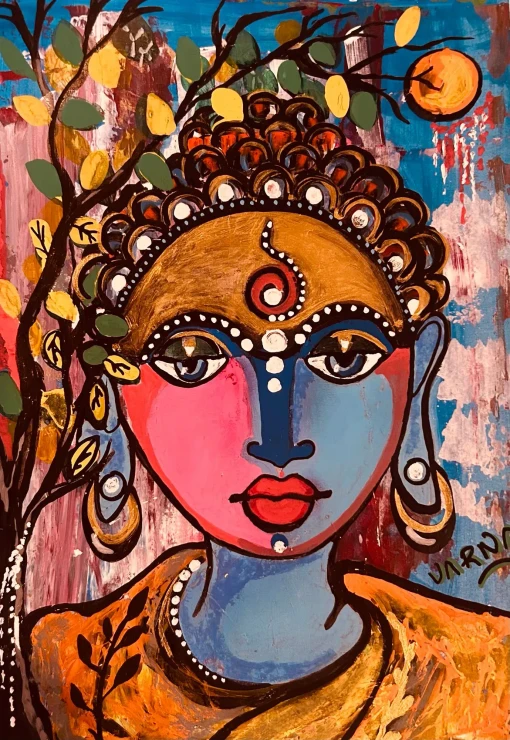 Buddha In Rains (PRT-8079-123009) - Canvas Art Print - 12in X 18in