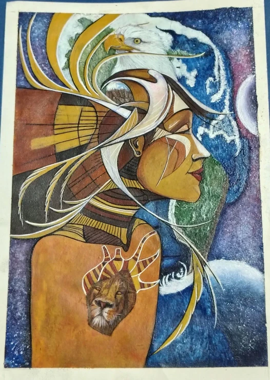 Women (ART-15780-123234) - Handpainted Art Painting - 12in X 16in