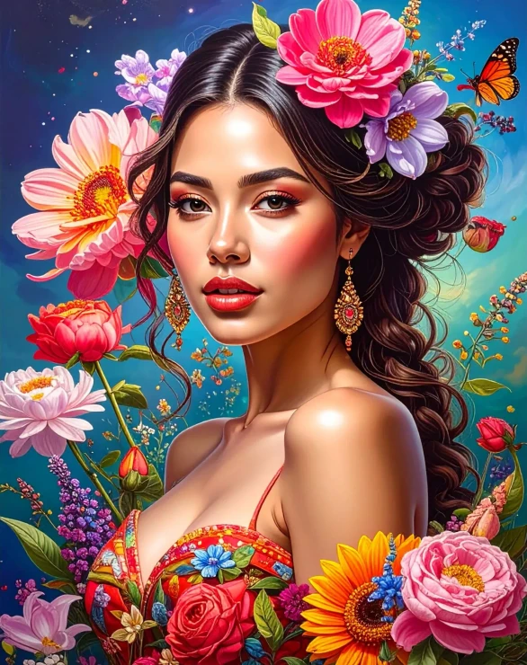 Blossom Of Grace (PRT-17594-123000) - Canvas Art Print - 9in X 12in