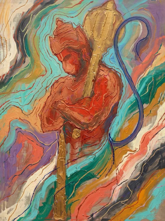 Winds Of Hanuman (PRT-15697-123410) - Canvas Art Print - 45in X 60in