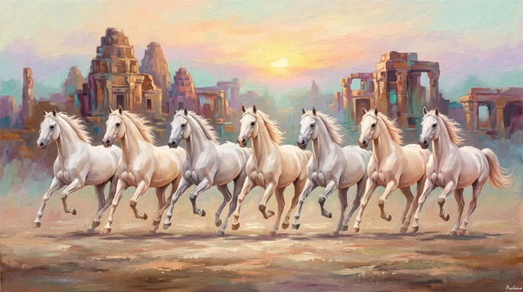 Temple Of Seven (PRT-15697-123406) - Canvas Art Print - 60in X 33in