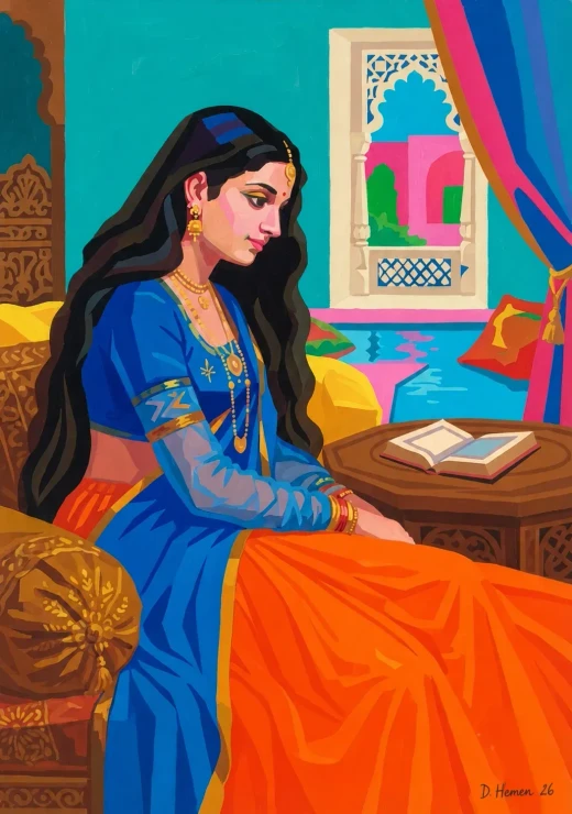 The Silent Verse (PRT-18374-123364) - Canvas Art Print - 21in X 30in