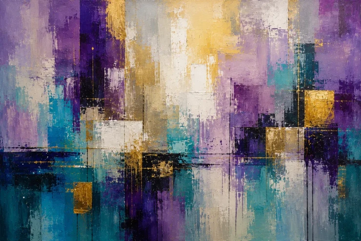 Abstract Painting (ART-3319-123533) - Handpainted Art Painting - 48in X 30in