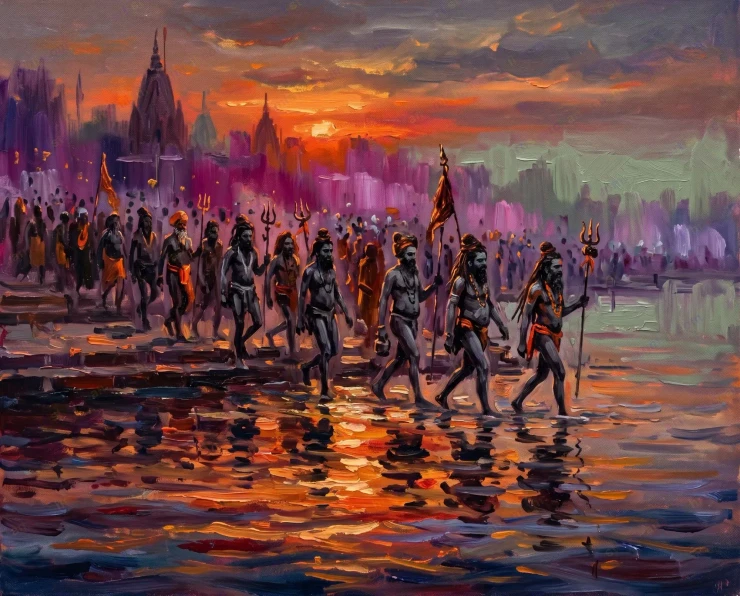 The Sacred March (PRT-15697-123517) - Canvas Art Print - 60in X 48in