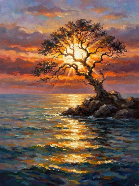Tree Of Radiance (PRT-15697-123492) - Canvas Art Print - 45in X 60in