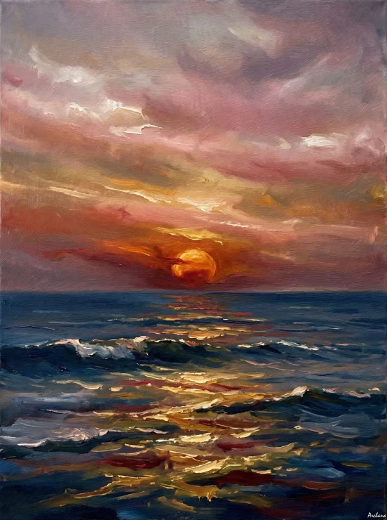 Infinite Golden Horizon (PRT-15697-123478) - Canvas Art Print - 45in X 60in