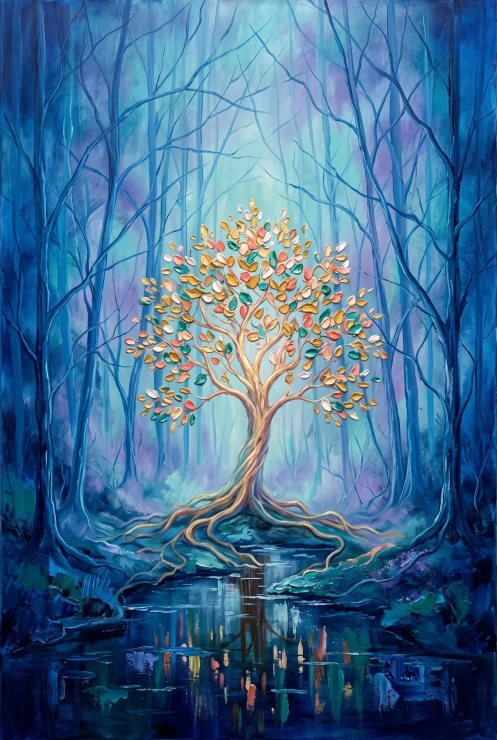 Light Within The Forest (PRT-15697-123645) - Canvas Art Print - 40in X 60in